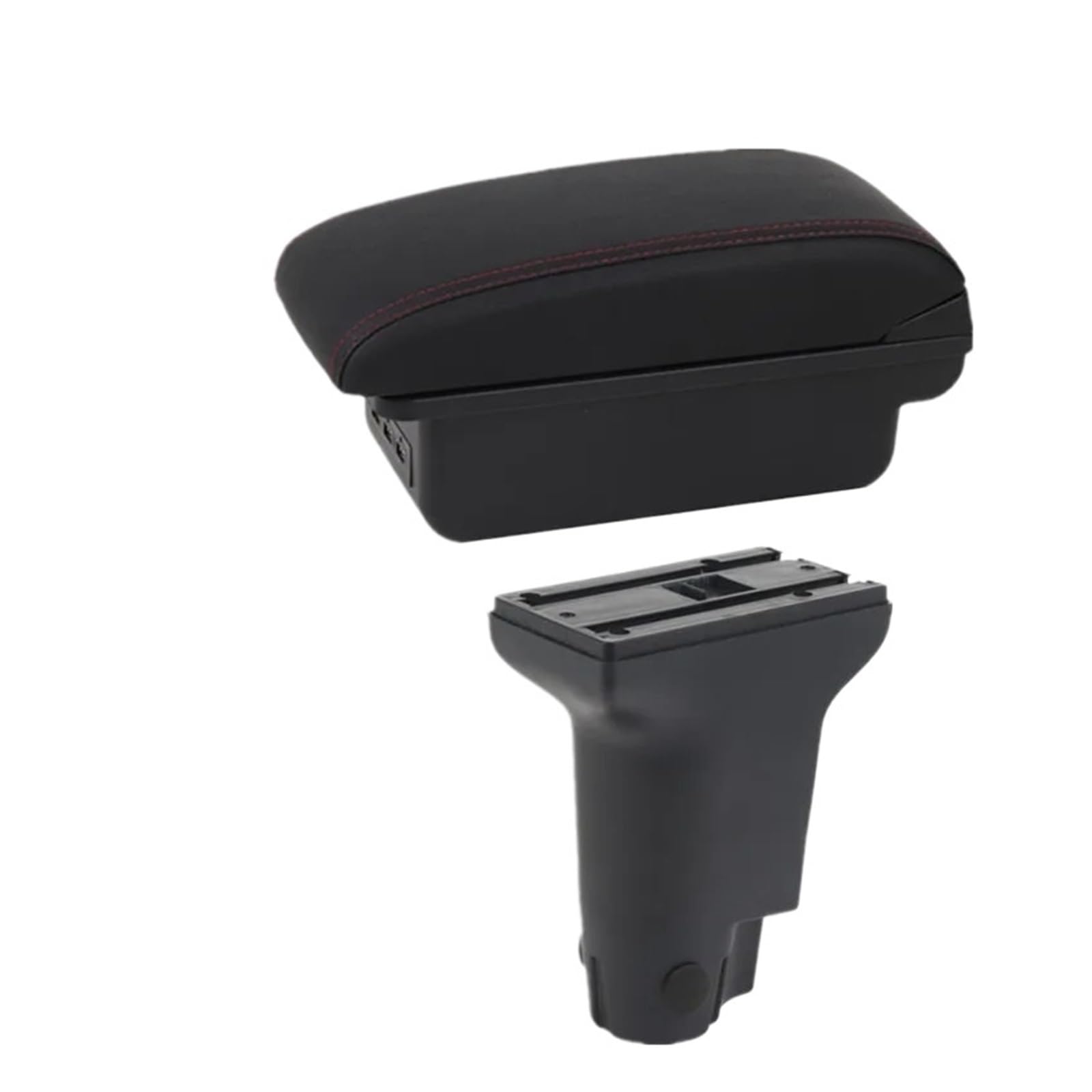 UMDJJU For Fiat 500 For CRONOS Car Armrest Box Retrofit Heighten Interior Center Storage Accessories Car Centre Console Armrest Box(B1 red line 3USB)