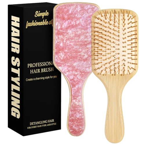 10 Best Bamboo Paddle Brushes for Effortless Hair Styling 9 Bamboo Hair Brush with Paddle Bristles for All Hair Types