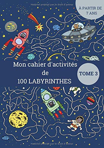 Télécharger MON CAHIER D'ACTIVITÉS DE 100 LABYRINTHES - A PARTIR DE 7 ANS - TOME 3: Cahier format 7X10 Fille et PDF Ebook En Ligne