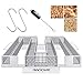DIAOCARE Générateur de Fumée Froide pour Fumoir Professionelle - Boîte De Fumoir De Granule Fumage Viande Poisson Barbecue pour Fumer dans Le Gril Bouilloire avec Brosse et Crochets, 22,5 x 21 x 4 cm