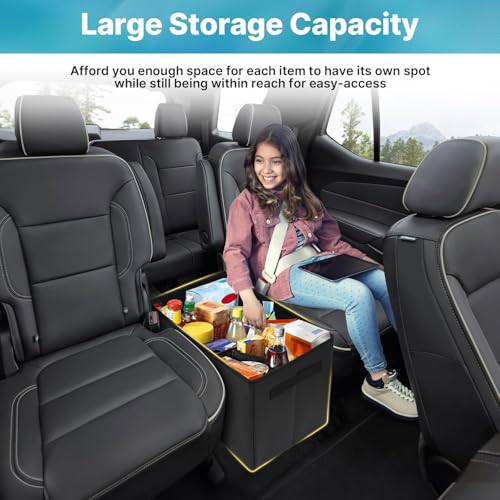 Image of Mixsuper Liner Car Seat Organizer for Chevrolet Traverse 2018-2026, Console Organizer Backseat Box for Chevy Traverse, Dog Box Storage Bin Supplies Travel Accessories