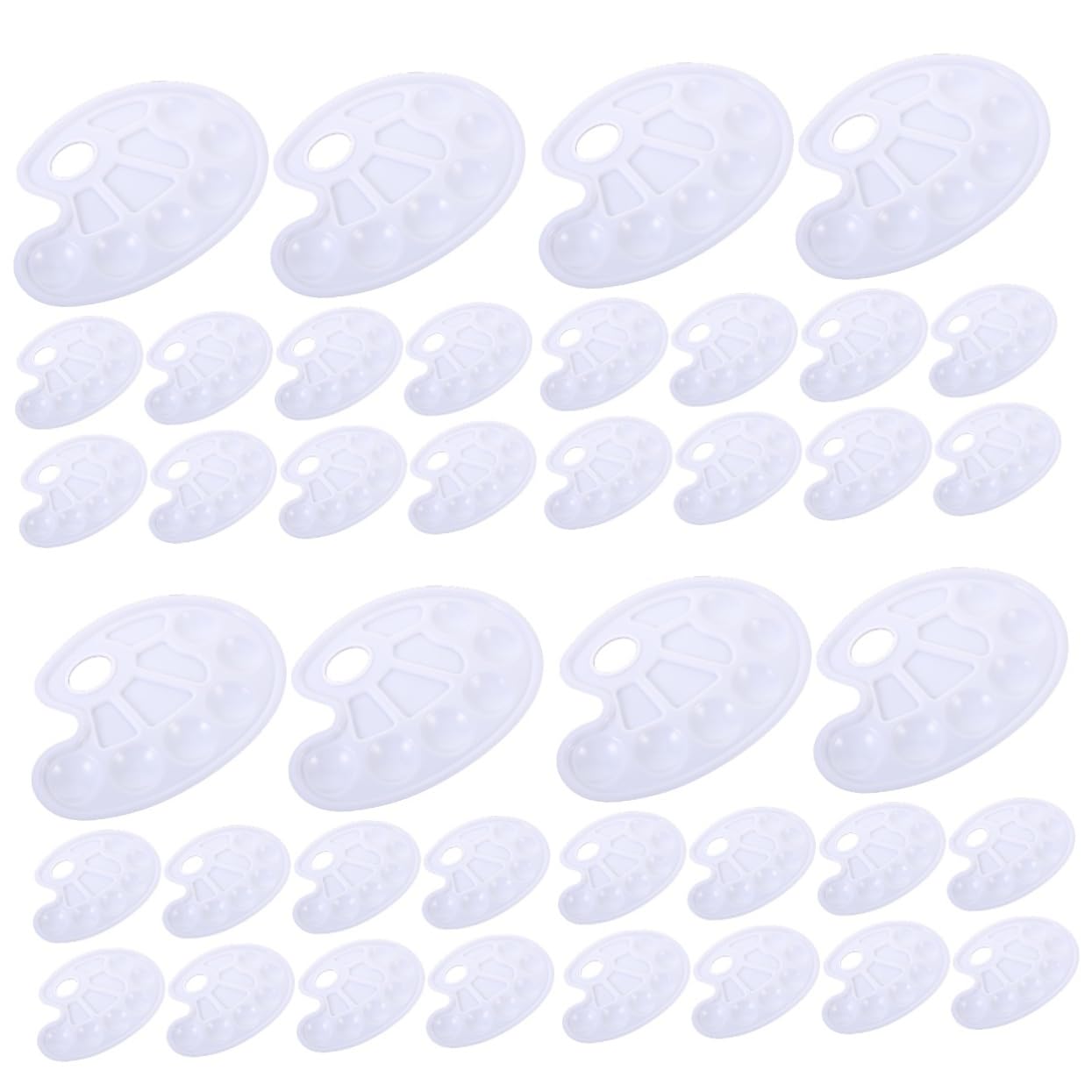 Tofficu 4 Sätze Bate Platte Nasse Palette Farbbecher Farbmischpalette Kunststoffpaletten Ölfarbenpalette Nasspalette Für Acrylmalerei Maltablett Plastik Weiß 10 Stück * 4