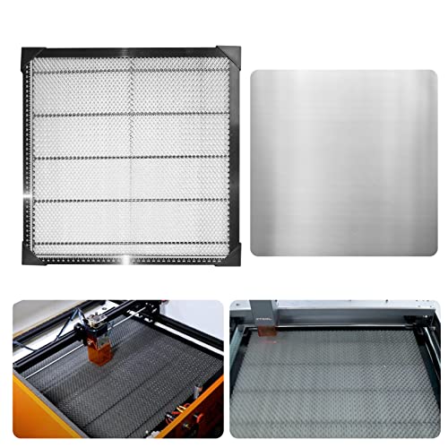 PEALOV Mesa De Trabajo De Nido De Abeja,Placa De Mesa De Trabajo De Panal Láser Para Máquina De Grabado Láser De 450 * 430 * 22mm Con Placa De Aluminio,para Máquinas De Corte Y Grabado Láser De CO2