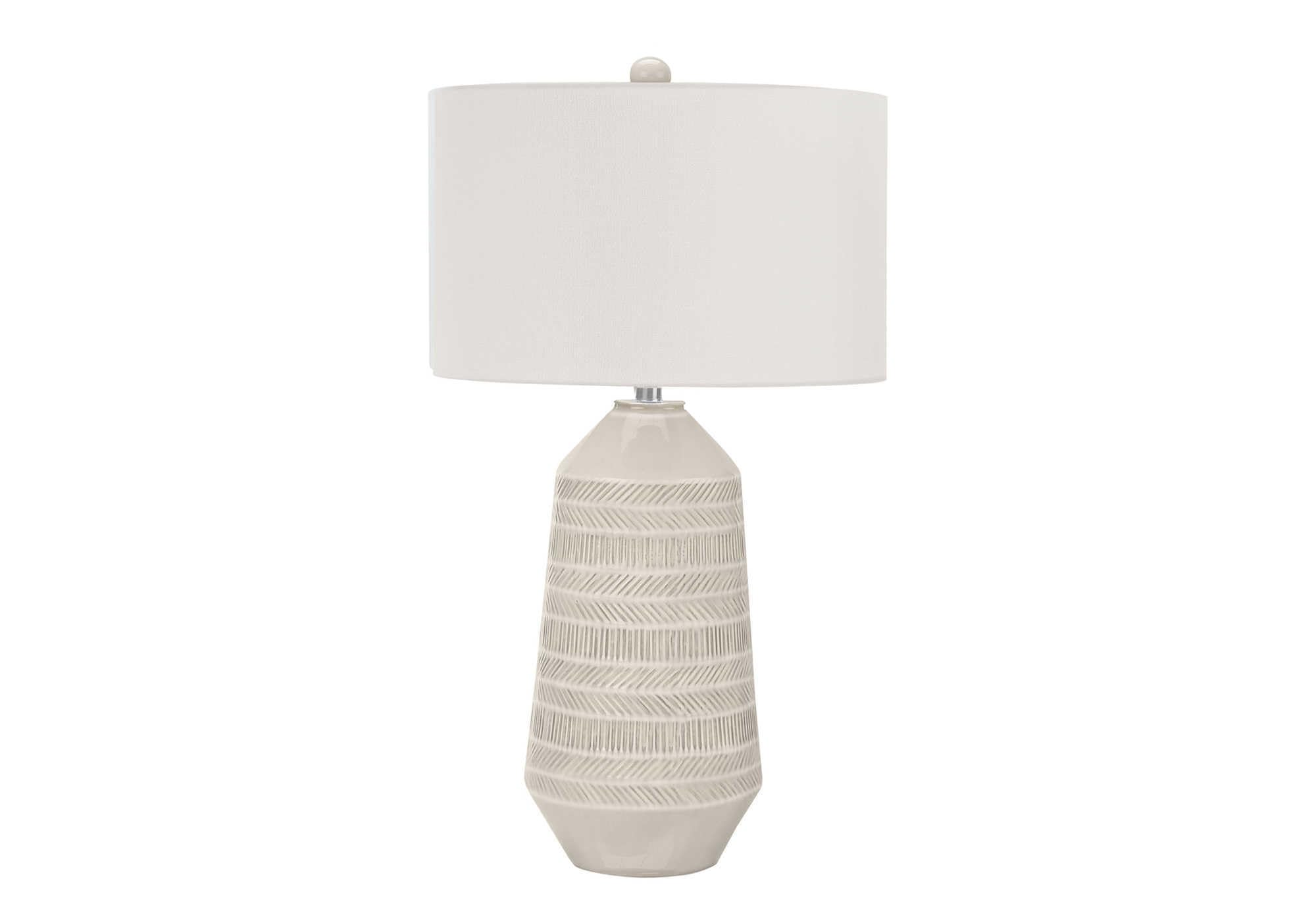 Monarch Specialties I 9613 LightingTable Lamp, Ivory/Cream Shade, Cream Ceramic, Contemporary