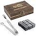 TRIXES Pierres de Whisky - 9PC Pierres de Whisky Coffret Cadeau en Cois de Cadeaux pour Hommes