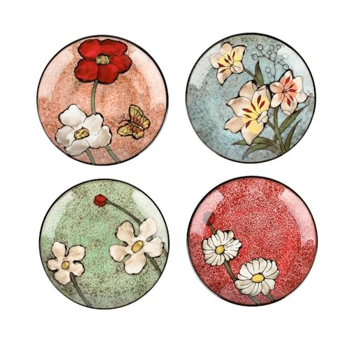 Katathani Ceramic Dinner Plates Set of 4, 11 Inch Underglaze Painting Large Porcelain Plates, Salad Plates-Microwave, Oven and Dishwasher Safe, Scratch Resistant Katathani Ceramic Dinner Plates Set of 4, 11 Inch Underglaze Painting Large Porcelain Plates, Salad Plates-Microwave, Oven and Dishwasher Safe, Scratch Resistant