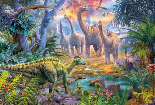 Schmidt CGS_56495 Dinosaurs Puzzle Box (2x60pc/2x100pc), Multicolor