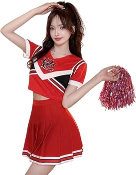 高校 チアユニフォーム チア服 セット レッド Amazon.co.jp: [ウニヤ] チアガール 衣装 コスプレ 赤 4点セット