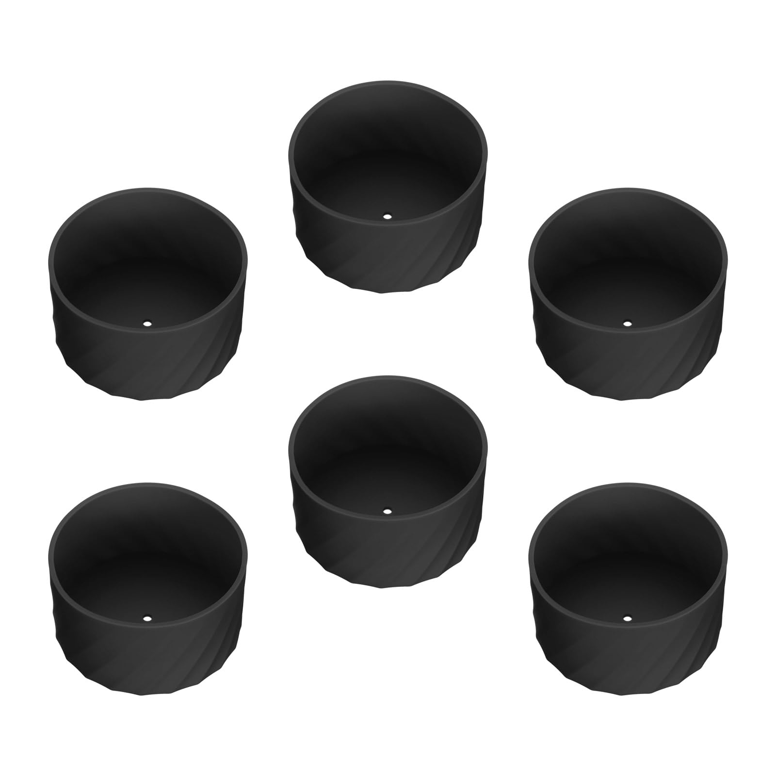 Jazuaiao 6pcs Flexible Silicone Cup Sleeve Water Bottle Bottom Cover Dishwasher Safe Drinkware Protector Silicone Cup Sleeve