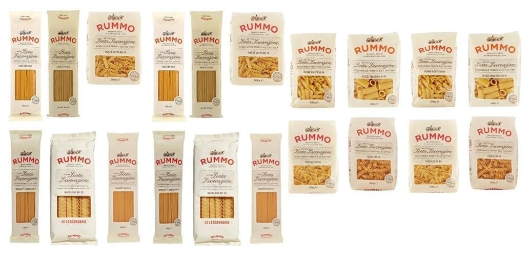 Italian Gourmet Pasta Set 20×500g – Auswahl Italienische Hartweizen Pasta (Spaghetti, Penne, Fusilli, Mista u.a.) Vorratspack für Familie & Gastronomie + Italian Gourmet Polpa