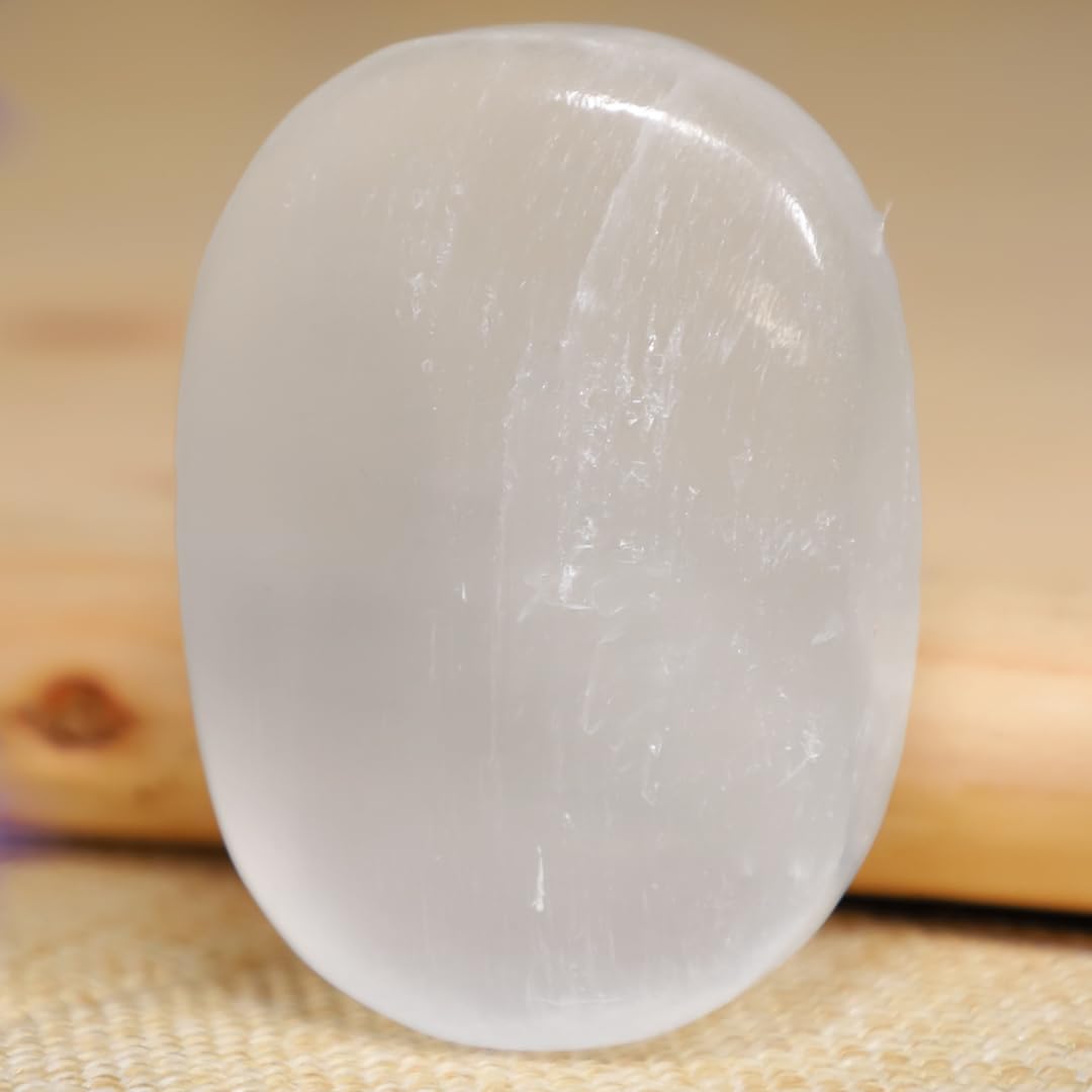 Crystal Divine Selenite Palm Stone Crystal Showpieces for Home Decor