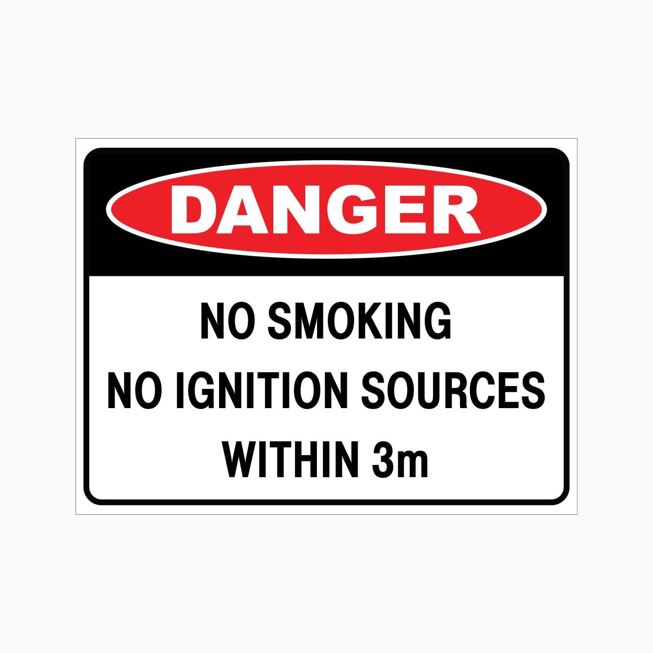DANGER NO SMOKING NO IGNITION SOURCES WITHIN 3M Sign Workplace Metal Tin Sign 8 x 12 inch for Industrial & Commercial Series
