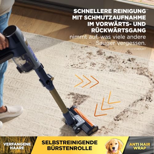 Shark PowerDetect Speed Akku-Staubsauger, Reverse Clean, Anti-Allergen-HEPA-Filtration, bis zu 60 Minuten Laufzeit… – Ansicht 6
