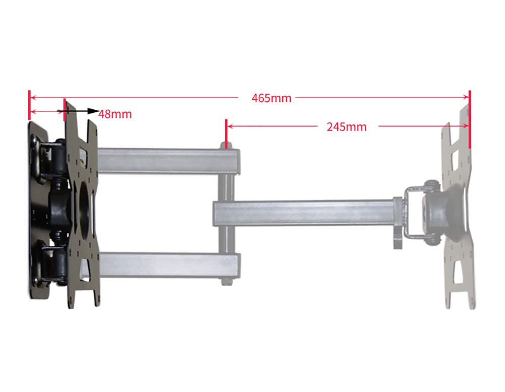 TV Wall & Ceiling Mounts Uchwyt do telewizora uchwyt ścienny stojak na monitor komputera pasuje do większości płaskich ekranów 24-102 cm i LED LCD.
