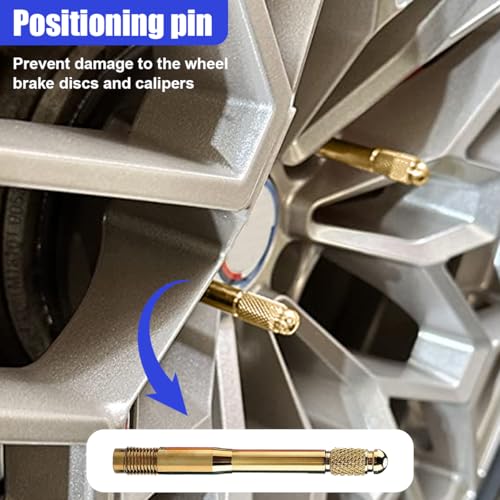 Image of ZIMISI M12X1.5 Car Wheel Alignment Pin, Stainless Steel Wheel Alignment Tool, Tire Mounting Tools, Wheel Hanger Balancing and Guide Tool, Car Tire Rim Stud Pilot Pin for Most Cars (Gold)