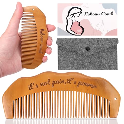 GADITIEK Birthing Comb for Labour Wooden Birth Comb Labour Essentials Postpartum Essentials Acupressure Tool for Anxiety Relief Natural Pain Relief Stress Relief for Pregnant Women