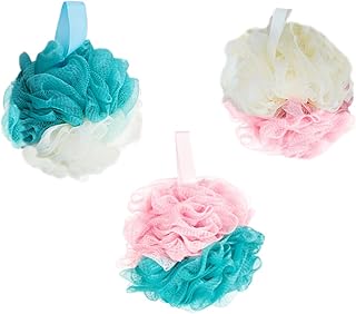 FRCOLOR 3 Pçs Banho Bucha Esponja De Lavagem Do Corpo Esponja De Banho Esponjas De Banho Para Mulheres Macio Chuveiro Luffa Esponja De Banho Malha Bola De Banho Chuveiro Bola Purificador
