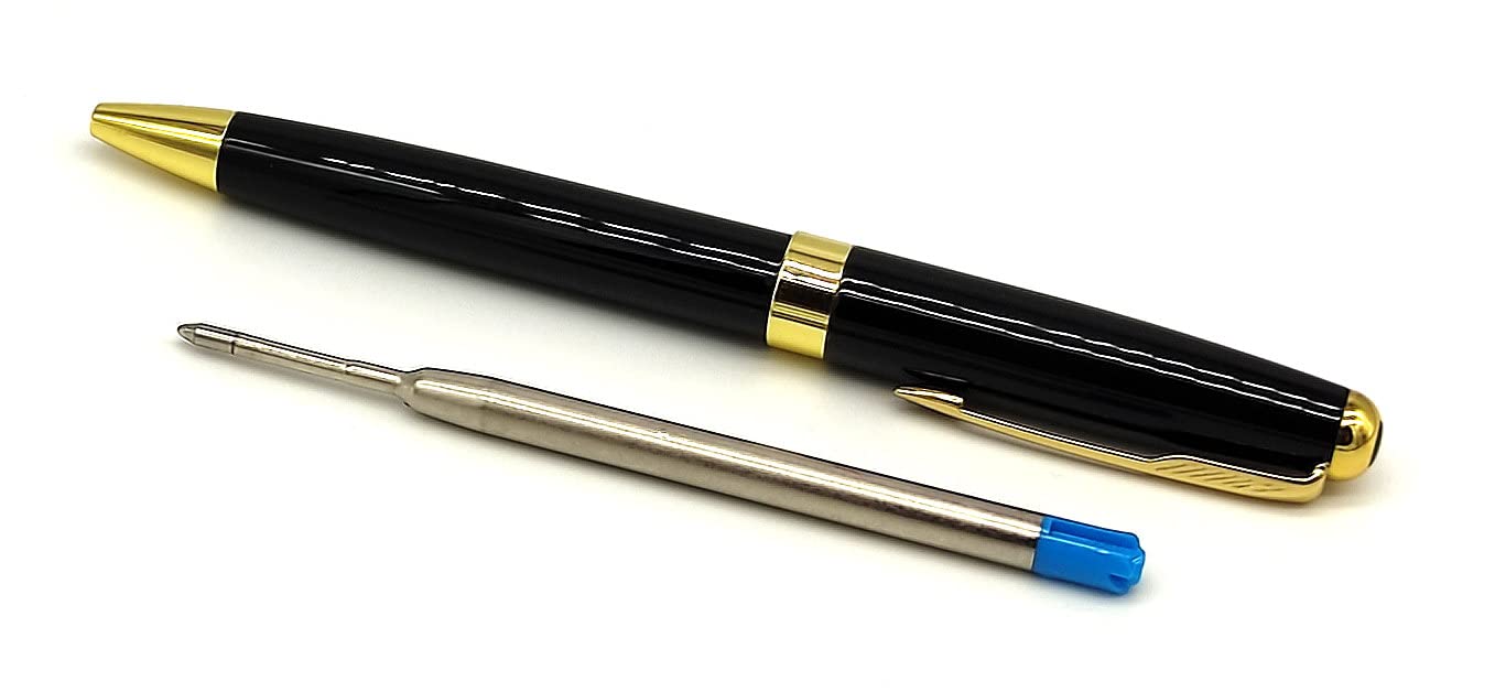 Penna roller in metallo di lusso 0.7mm blu inchiostro acciaio