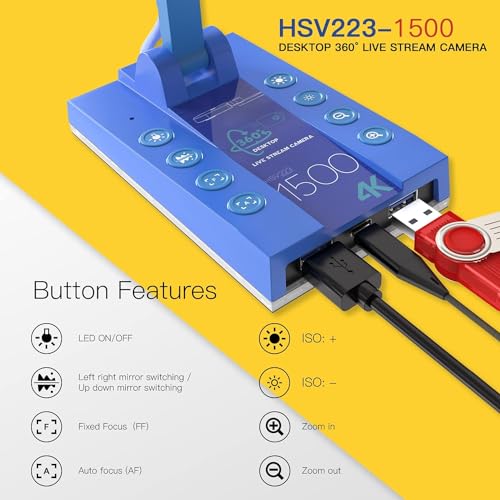 image for TreasLin USB Document Camera 15MP Document Camera for Teachers, Remote