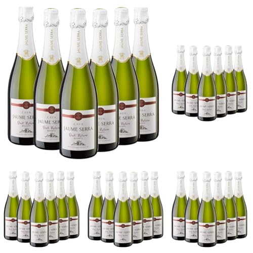 Jaume Serra Brut Nature Reserva - Cava Premium - 6 Botella x 750 ml (Paquete de 5)