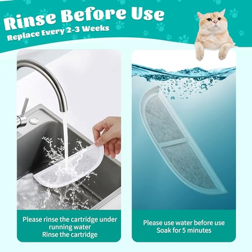 Filtro de repuesto para fuente de agua para mascotas 8 unidades miniatura 4