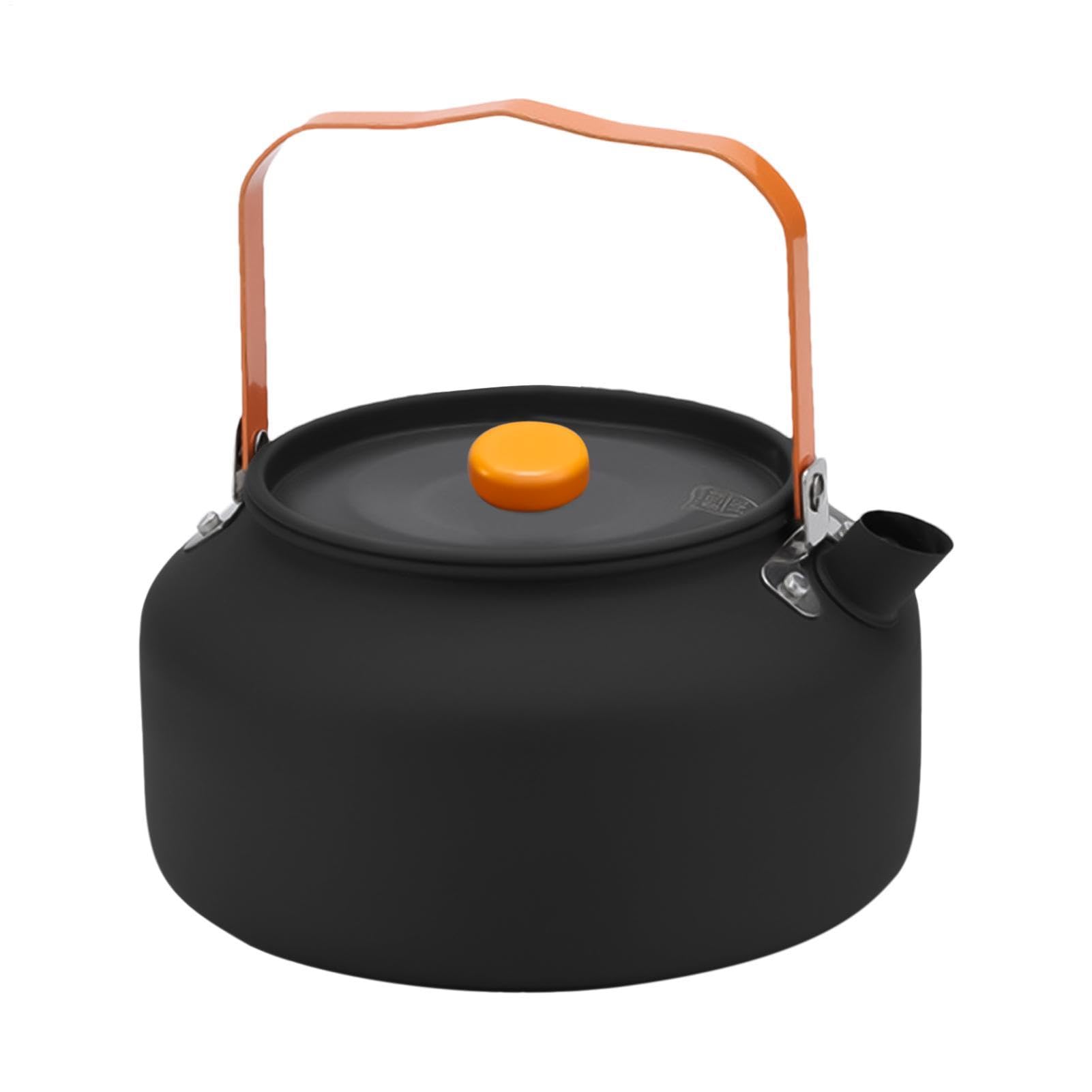Bouilloire à thé de camping 1,6L en acier inoxydable pour feu de camp