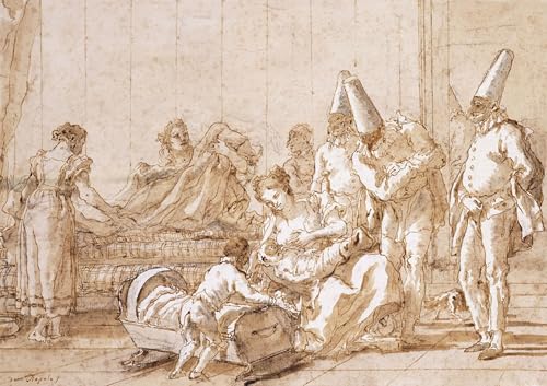 L'allaitement de Punchinello par Battista tableau sur toile pour grand mur vide