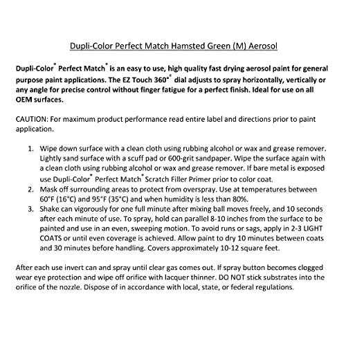 Image of Dupli-Color EBHA09067 Perfect Match Automotive Spray Paint - Honda Hampsted Green Metallic, BG11M - 8 oz. Aerosol Can