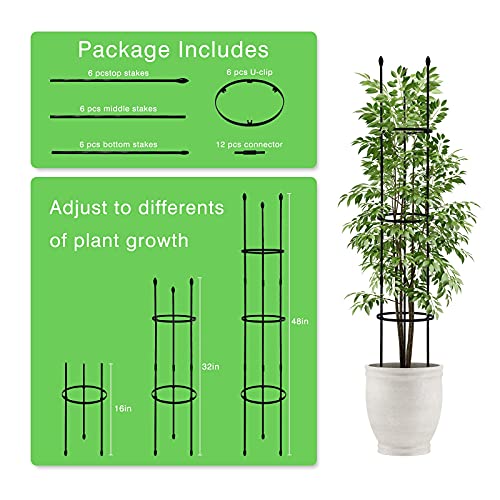 Advtim-Garden-Trellis-Tomato-Cage2-Packs-48-Garden-Trellis-for-Climbing-PlantsPlant-Cages-Supports-for-Vines-Crop-VegetableFlowersPotted-Plants