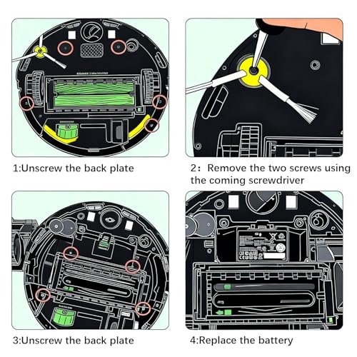 Image of 2800mAh ABL-D2 Battery Replacement for Roomba j7 j7+ i7 i7+ i8 i8+ i3 i3+ e5 e6 i4 i4+ i5 i5+ i6 i6+ j5 j5+ Series Compatible with ABL-D2 ABL-D2A ABL-D1 40.32Wh