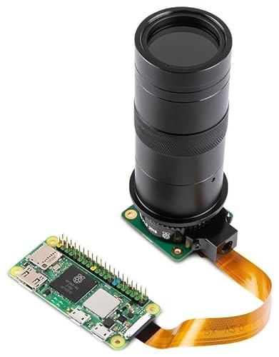 100X Mikroskopobjektiv für Raspberry Pi, C/CS-Mount, 0,12X ~ 1,8X optische Vergrößerung, kompatibel mit Raspberry Pi HQ Kamera