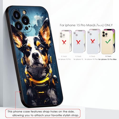 Dog for iPhone 15 Pro Max Case | Trendy Slim Protection for Girls & Women & Teens (A1-Dog)