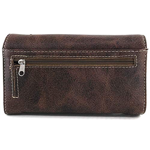 Zelris Spring Bloom Western Concho Women Crossbody Wrist Trifold Wallet4
