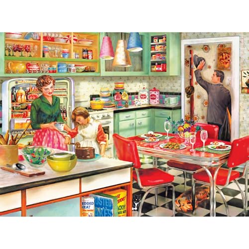 RoseArt Back to The Past Baking with Mom 1000 Piece Jigsaw Puzzle - image 2