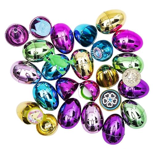 Image of The Dreidel Company PreFilled Easter Eggs Colorful Bright Plastic Easter Eggs, Perfect for Easter Egg Hunt, Surprise Egg, Easter Hunt, 2 inch Assorted Toys (300-Pack)