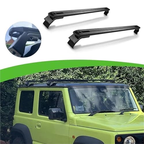 Barras transversales de techo para Suzuki Jimny 2019-2024 de aluminio negro 2