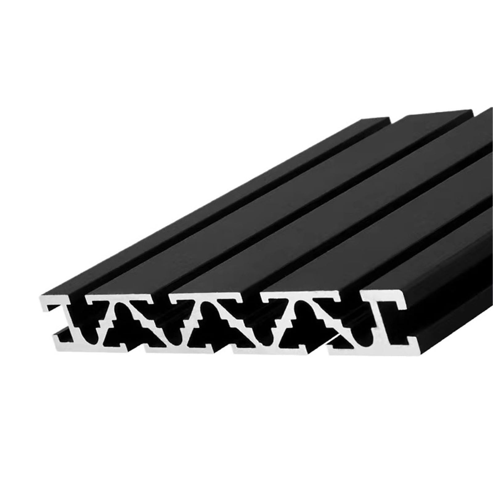 GTPBAO 15120 Profilo in alluminio 15x120mm Piano di estrusione anodizzato Quadrato Telaio in materiale for guida lineare scorrevole for macchina for incisione Binario estruso(Nero,1000mm long)