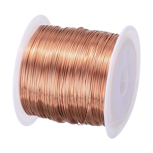 QUARKZMAN Alambre Magnético de 0.5mm 50m/164Ft Esmaltado de Cobre Alambre de Bobinado Magnético 100G 155C para Transformadores Inductores