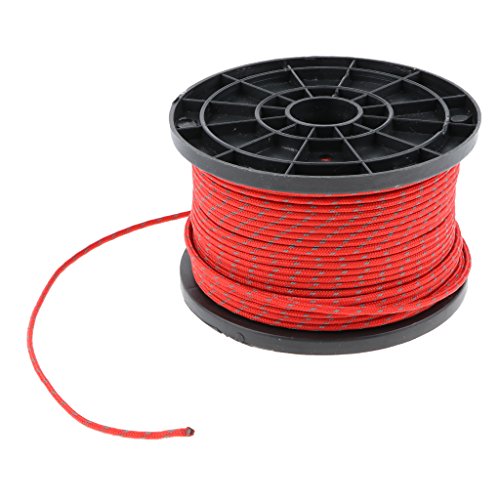 YIJU Cordas Guy Cordas Luminosas Refletivas Cordas Cordas Cordas Tensão, Vermelho - 3.5mm