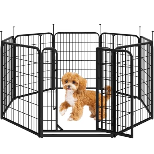 Yaheetech Parque para Perros 8 Paneles 65x80 cm Montaje sin Herramientas