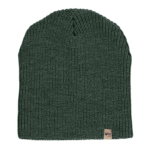 Minus33 Merino Wool Todos los días Knit Wool Beanie, Forest Green, talla única