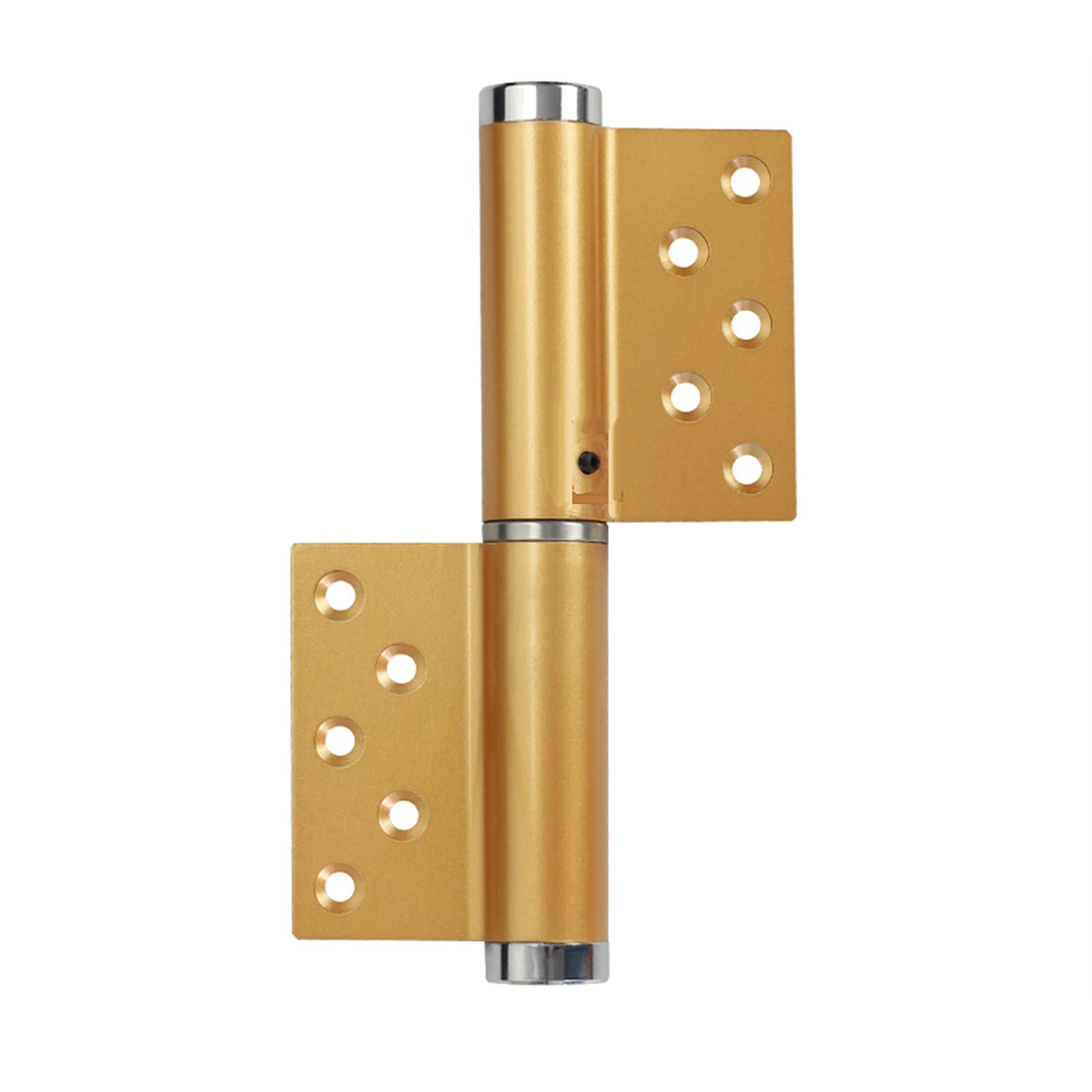 Hydraulic Silent Invisible Door Hinge, Automatic Concealed Door Spring Buffer Damping Door Closer Hinge(Gold Left)