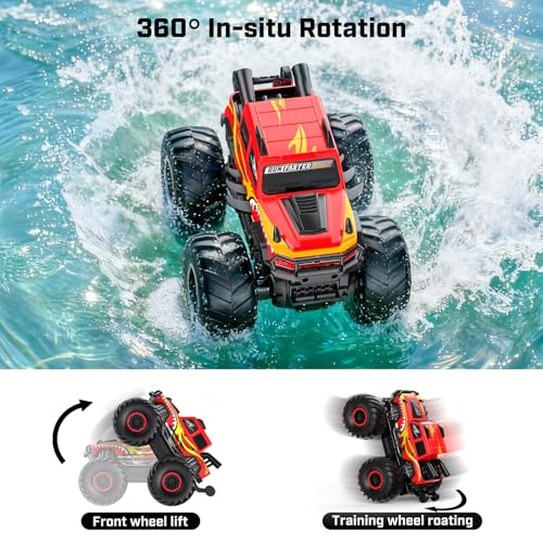 image for WayEee Remote Control Car Toys for Kids 6+, RC Car Waterproof Monster 