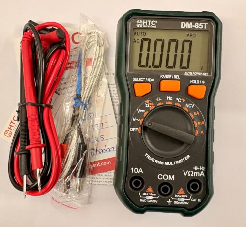Image of HTC DM-85T Digital TRMS Multimeter with Frequency and Temperature and AC & DC current digital Multimeter 6000 Counts (Battery encluded)