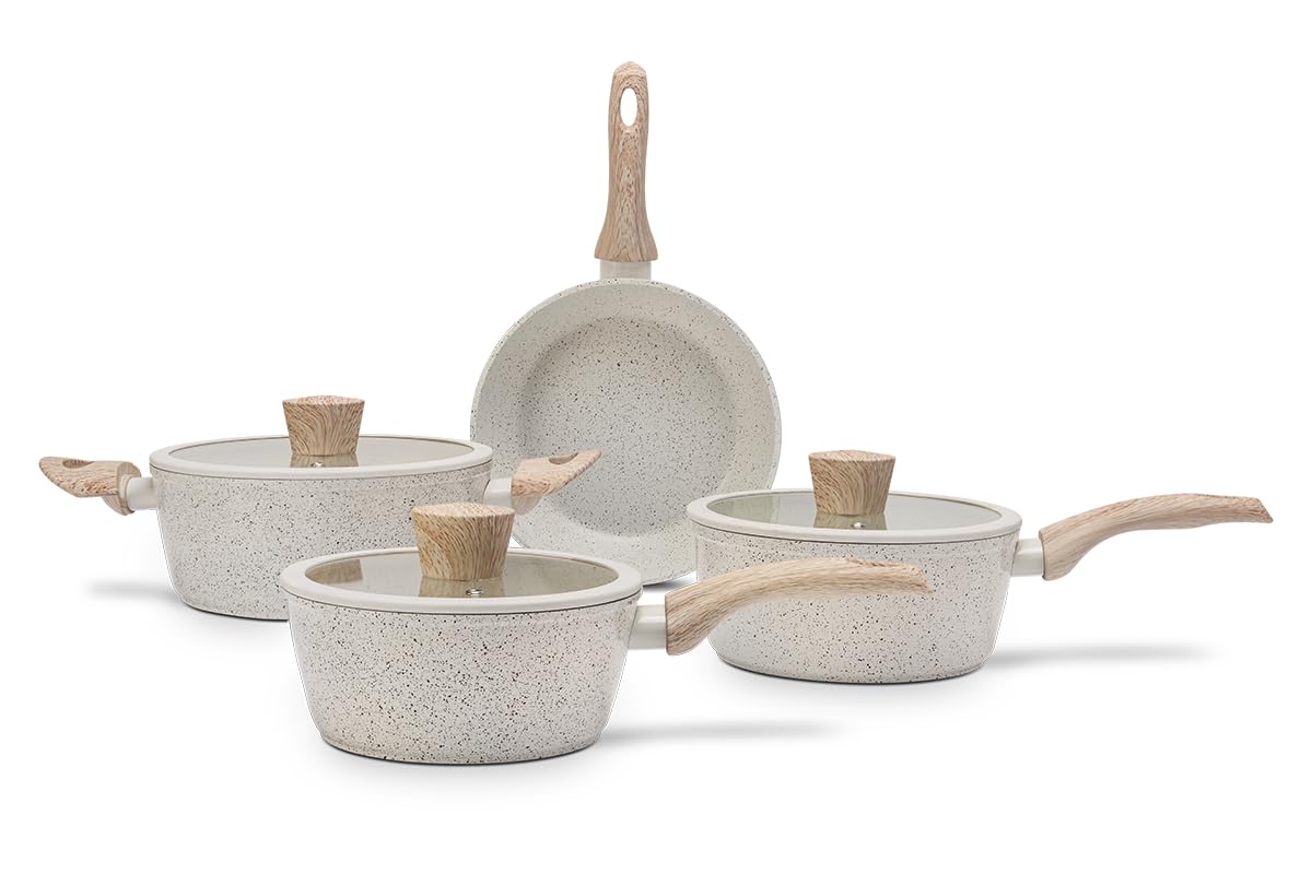 Brinox - Jogo de Panelas 4 Peças com Fundo de Indução Antiaderente Ceramic Life Sirius -