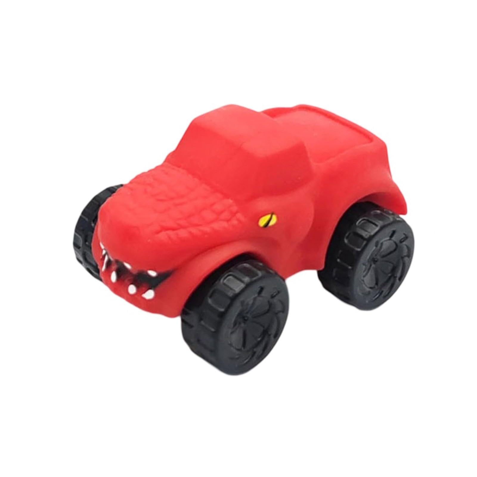 Car & Dinosaur Squishy Fidget Toys, Soft Rubber Sensory Squishies for Kids & Adults, Elastic Stretchable Tension Relief Toys for Autism, Classroom Prizes, Party Favours & Gift Bag Fillers (Red)