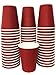 Golden Spoon Quality Disposable Hot Coffee Insulated Cups 50 Pack – Stylish Contemporary Ripple Design - Perfect for Coffee Shops and Bars (12 oz, Red Design)