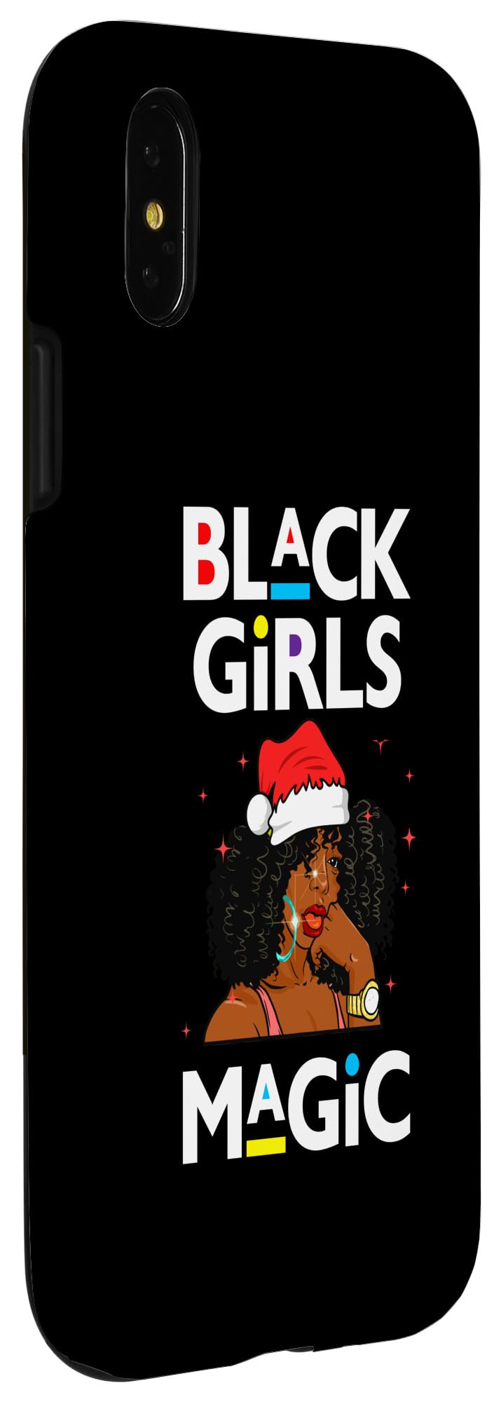 iPhone X/XS Black Girl Magic Christmas Holiday Funny Women Girls Xmas Case - Image 3