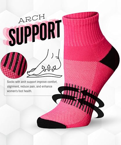 Tipi Toe Women's 12-Pairs Running & Athletic Sports Performance Ankle/Quarter Socks3