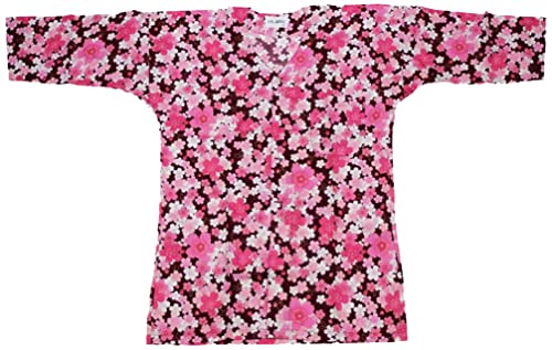 【お祭り用品・衣装】 鯉口シャツ B617 エンジに桜 Sのサムネイル